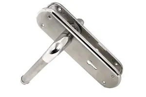 Marina Door Handle Two Tone Lock Lever - Chrome and Satin by Betley Butterfly