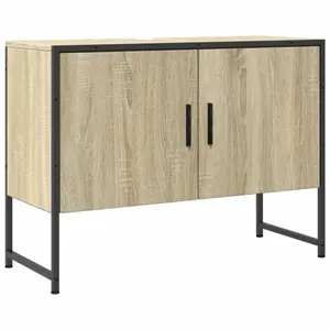 17 Stories Bathroom Sink Cabinet Sonoma Oak 80X33x60 Cm Engineered Wood Sonoma Oak