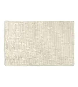 HANDMADE PLACEMATS - BASKETWEAVE IVORY - 44 X 28 CM SET OF 2