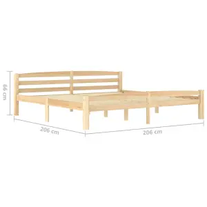 Berkfield Bed Frame Solid Pinewood 200x200 cm