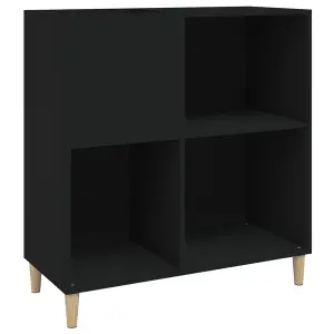 vidaXL Record Cabinet Black 84.5x38x89 cm Engineered Wood