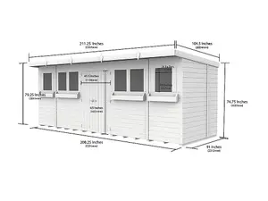 DIY Sheds 18x8 Pent Summer Shed Loglap