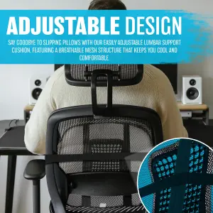 New Mesh Black Lumbar Cushion Office Seat Spine Support Lower Back Pain Relief