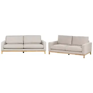 Fabric Living Room Set Beige SIGGARD