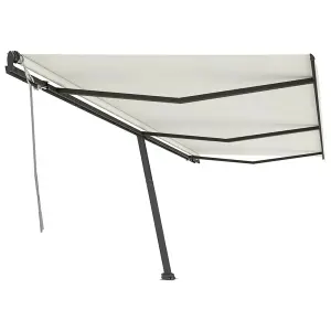 Berkfield Freestanding Manual Retractable Awning 600x350 cm Cream