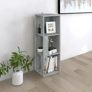 Berkfield Corner Cabinet Grey Sonoma 33x33x100 cm Engineered Wood