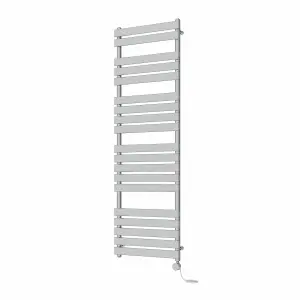 Rinse Bathrooms Flat Panel Electric Heated Towel Rail Touch Screen Timer Bathroom Radiator Prefilled Chrome 1800x600mm 1000W