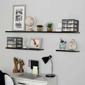 GoodHome Rigga Rectangular Floating shelf (L)60cm x (D)19cm