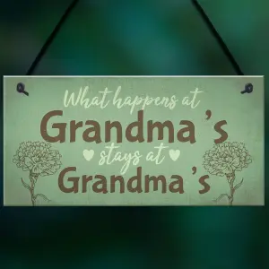 Red Ocean Grandma Gifts For Nan Nanny Hanging Plaque Garden Sign Kitchen Plaque Birthday Gift