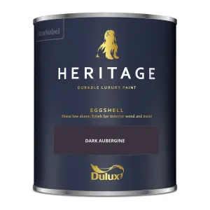 Dulux Trade Heritage Dark Aubergine Eggshell Wall paint, 750ml