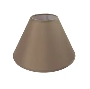 12" Luxury Cotton Textured Fabric Coolie Light Shade Purpose Table Floor Ceiling Practical & Eye Caring Lampshade Mocha