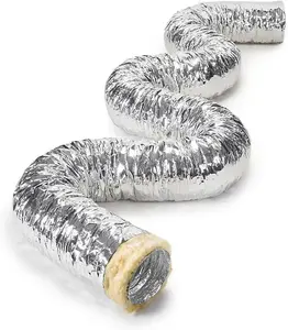 AirTech-UK 5-inch Insulated Flexible Ventilation Duct Hose - 125mm x 5m - Exhaust Hose for Heating, Cooling, and Air Conditioning