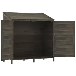 Berkfield Garden Shed Anthracite 102x52x112 cm Solid Wood Fir