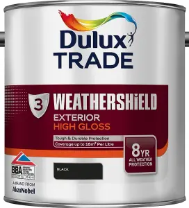 Dulux Trade Weathershield Gloss - Black - 2.5L