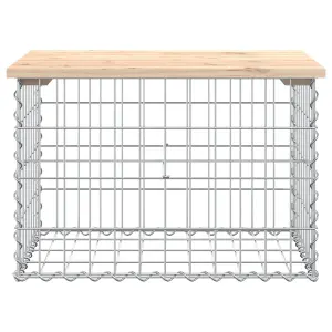 Berkfield Garden Bench Gabion Design 63x44x42 cm Solid Wood Pine