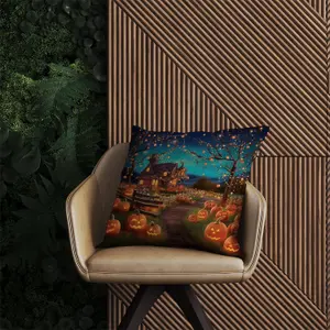 Enchanted Hallowen Pumpkin Patch Outdoor Cushion 45cm x 45cm