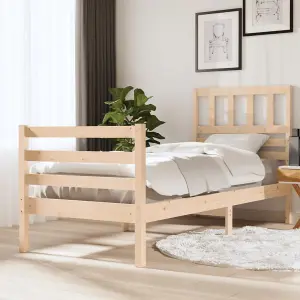 Berkfield Bed Frame Solid Wood 90x200 cm