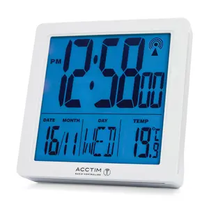 Digitally Radio Clock Alarm Tabletop Clock Grey