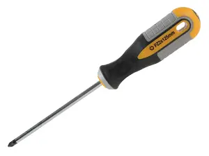 Roughneck PZ2 Pozidriv Screwdriver 125mm with Magnetic Tip and Soft Grip Handle