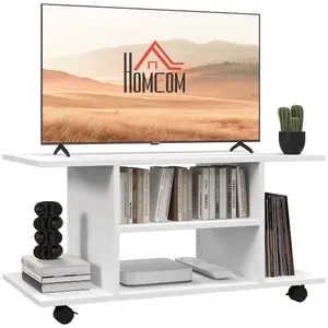 HOMCOM Modern TV Stand Entertainment Centre Storage Console Mobile Cabinet