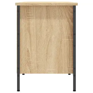 Berkfield Shoe Cabinet Sonoma Oak 131x35x50 cm Engineered Wood