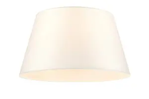 GoodHome Lokombi Cream Fabric dyed Light shade (D)35cm