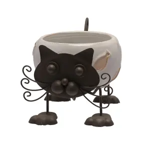 Country Living Ceramic Cat Planter