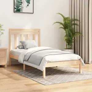 Berkfield Bed Frame Solid Wood 90x200 cm