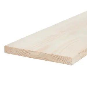 8x1 Inch Spruce Planed Timber (L)1500mm (W)194 (H)21mm Pack of 2