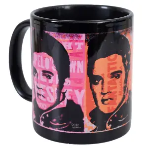 Elvis Presley Mug Black/Multicoloured (One Size)