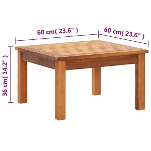 Berkfield Garden Coffee Table 60x60x36 cm Solid Acacia Wood