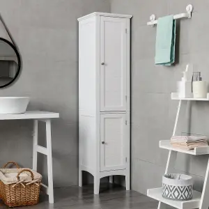 Costway 5-Tier Bathroom High Cabinet Tall Narrow Storage Cabinet Organizer