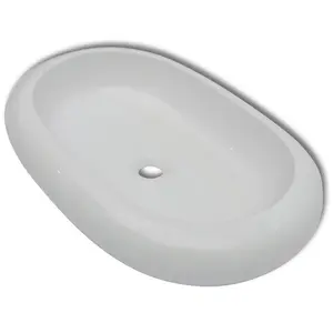 Belfry Bathroom 250mm L Ceramic Oval Countertop Basin Sink White