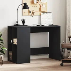 Berkfield Desk Black 102x50x75 cm Engineered Wood