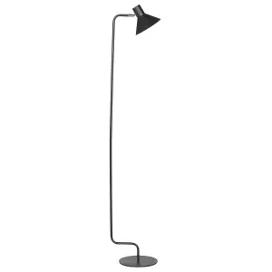 Beliani Industrial Metal Floor Lamp Black RIMAVA