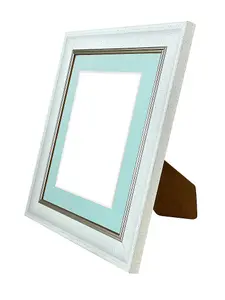 Scandi White Speckled Frame with Blue Mount for Image Size 10 x 6