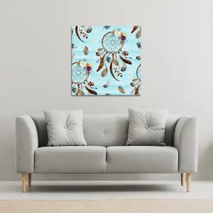 Native American tribe decor (Canvas Print) / 114 x 114 x 4cm