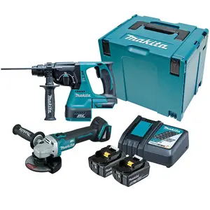 Makita DLX2279TJ 18v LXT 2 Piece Brushless Kit DHR242Z SDS + DGA504 Grinder