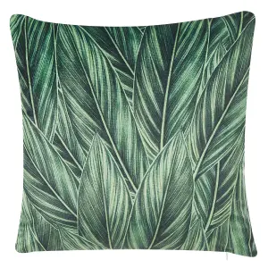 Set of 2 Cushions DIASCIA Velvet 45 x 45 cm Plant Green