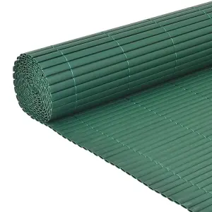 Berkfield Double-Sided Garden Fence PVC 90x500 cm Green