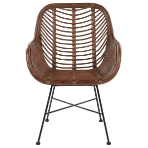 Dining Chair CANORA Rattan Brown