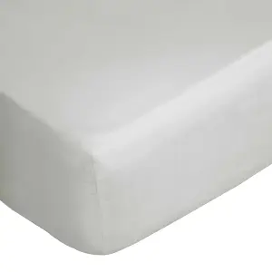 Belledorm Cotton Sateen 1000 Thread Count Extra Deep Fitted Sheet Ivory (Single)