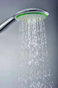 Water & Energy Saving Showerhead - Blue 5 Function Spray Pattern Settings