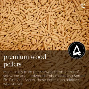 Premium Wood Pellets 15kg Bag - Eco Friendly Cooking Pellets - High Heat Fuel For Pizza Ovens, Grills, BBQs & Woodfired Smokers