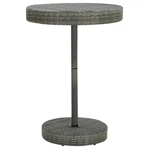 Berkfield Garden Table Grey 75.5x106 cm Poly Rattan