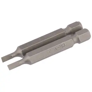 Draper 3mm 1/4" Hex. Plain Slot Insert Bit 50mm Long x 2 64088