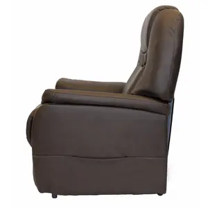 Dream Comfort Rise & Recline Chair - Chocolate PU Leather