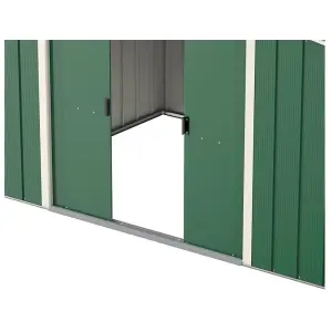 8 x 6 Apex Metal Garden Shed - Green (8ft x 6ft / 8' x 6' / 2.6m x 1.8m)