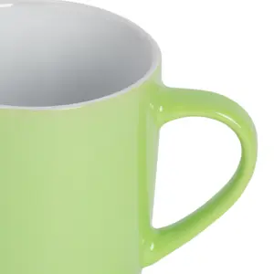 Argon Tableware - Coloured Coffee Mugs - 350ml - Pack of 4 - Green