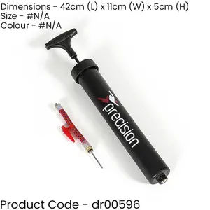 Manual Hand Pump - Football Rugby Basketball - Compact Handpump Ball Inflator